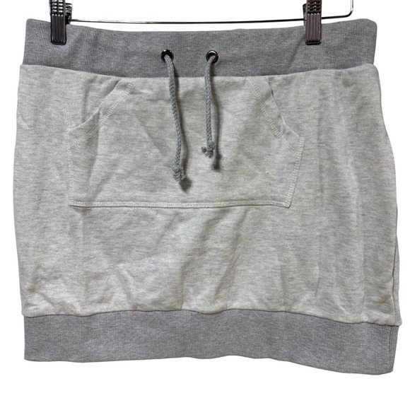 Comfort Zone Dresses & Skirts - Sweatshirt Skirt Athleisure Casual Drawstring Pockets XL‎ Light Gray #823